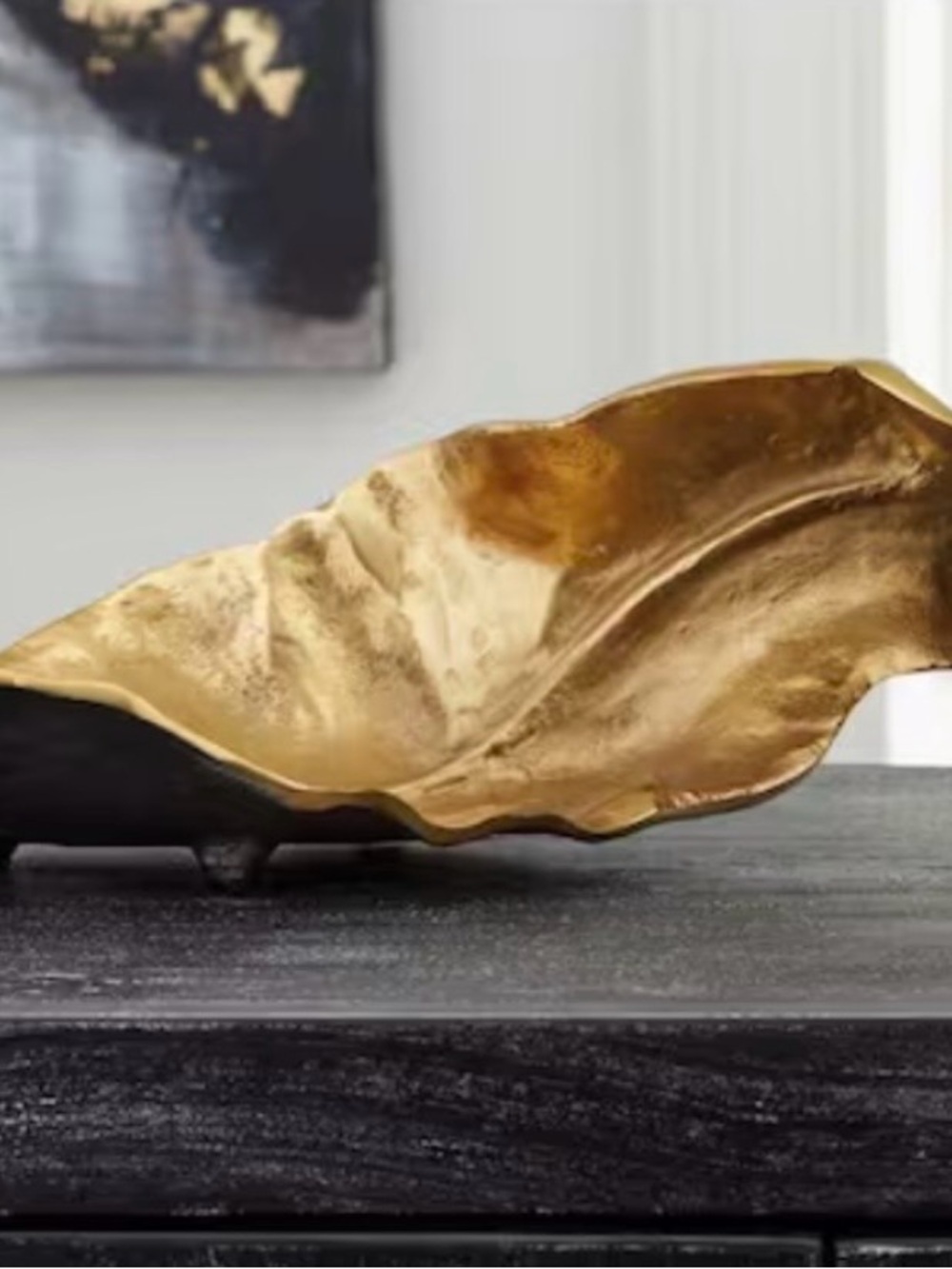 Gold Decorative Metal Sculpture | Home Art Accent